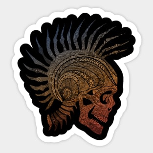 Punk Ornate Skull Sticker